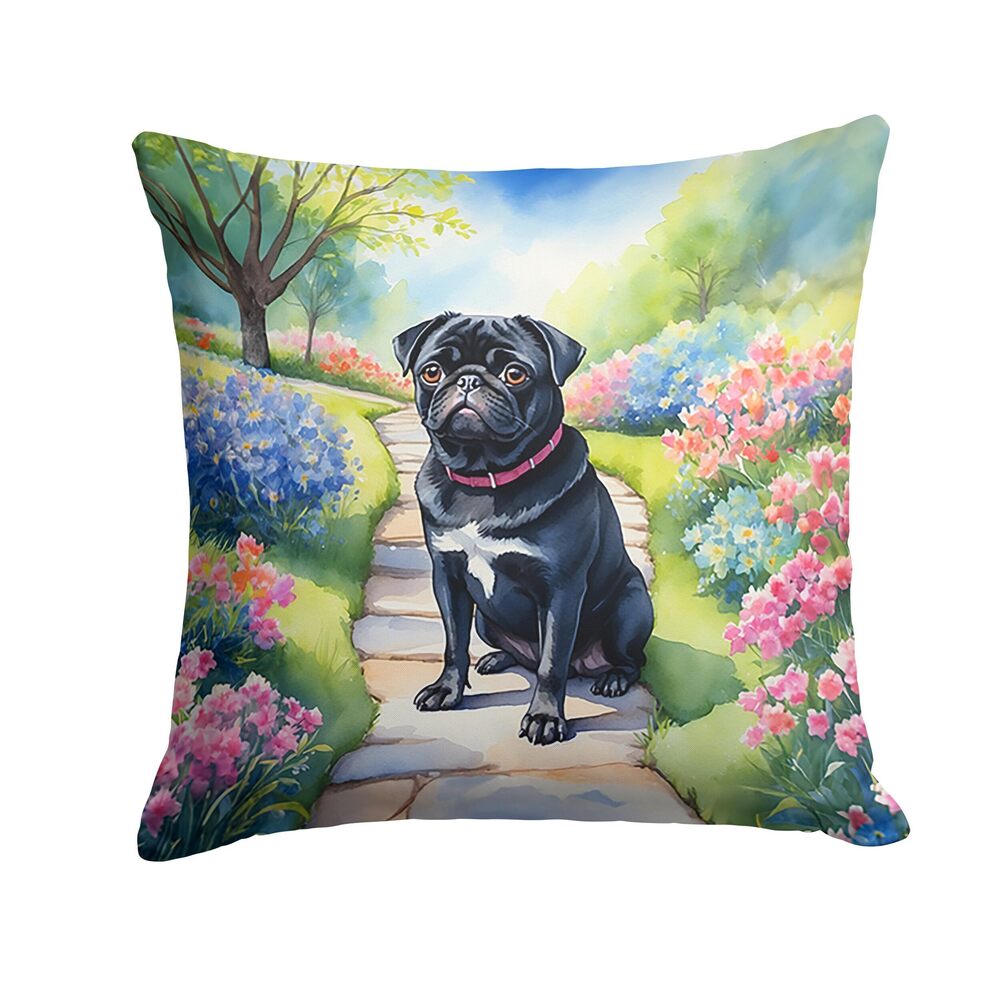 9135 Spring Path Throw Pillow, 18Hx18W, Pug 6700